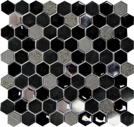 MOSAIQUE HEXAGONO NEGRO VENDU A LA PIECE